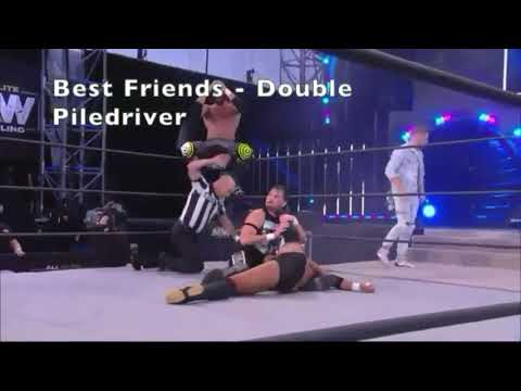 AEW Finisher : Best Friends - Strong Zero (plus) Trent? & Chuck Taylor Finishers,,,