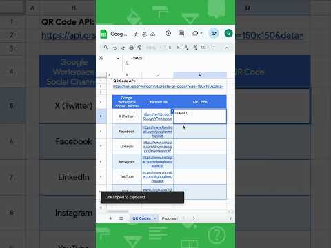 Lets' make QR Codes in Google Sheets! Pause the video to try for yourself 😉 #Shorts
