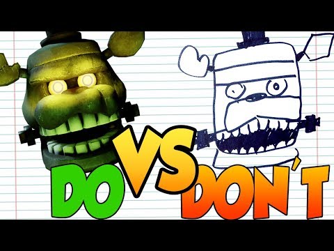 DOs & DON'Ts Drawing Five Nights At Freddy's VR HELP...