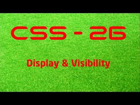 CSS - 26 Display & Visibility - LearnWithSaad