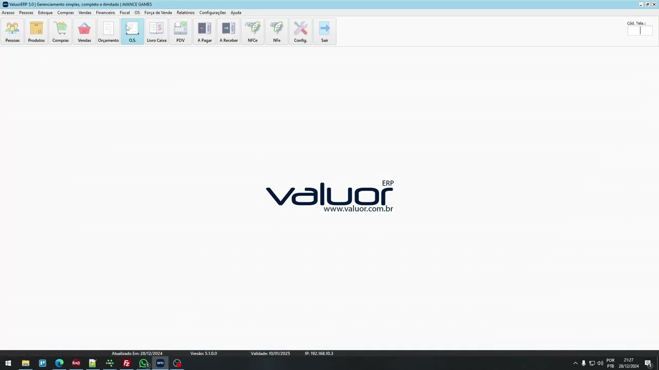 Demonstração  - Pré-Venda