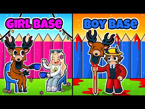 Girl Base VS Boys Base In 99 Nights in the Forest