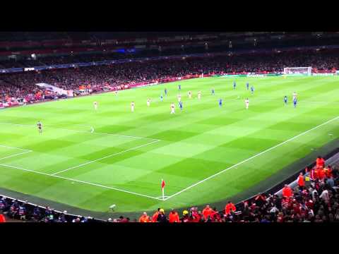 Olimpyakos fans after Alfaro goal