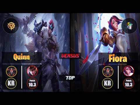 GrandMaster QUINN [Press the Attack] (Top) VS  FIORA - Grandmaster KR Patch 10.3