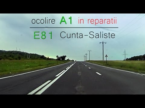 Ocolire A1 in reparatii Saliste Cunta (Lot 3 Sibiu Orastie), pe ruta alternativa DN1