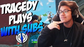 TRAGEDY PLAYS WITH SUBSCRIBERS - WE WON?! (Fortnite: Battle Royale) #SoaRRc