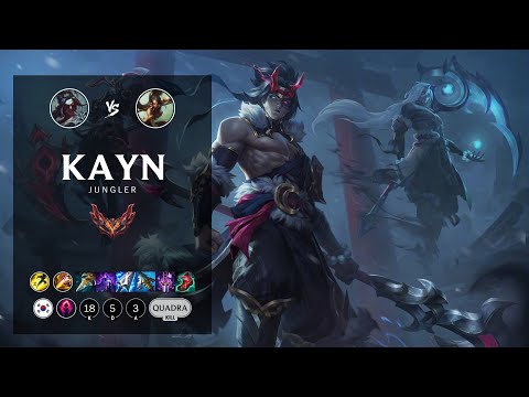 Kayn Jungle vs Nidalee - KR Grandmaster Patch 12.19