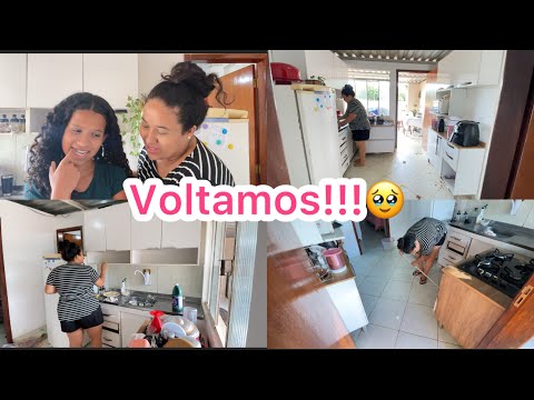 VOLTAMOS COM NOSSA ROTINA 🥹🙏Organização da casa pela COZINHA a mais suja da casa 😳 