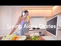 Living Alone Diaries | What I Eat in a Day in the new apartment! (simple & easy meals)