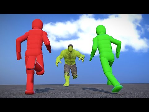 HULK Smashes Dynamic AI Ragdolls - Overgrowth Mods Gameplay