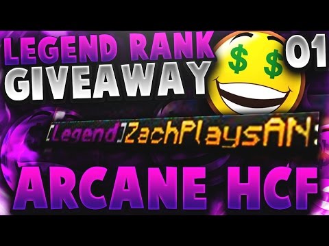 Minecraft ArcaneHCF SOTW Ep.1 - LEGEND LIFETIME RANK GIVEAWAY!