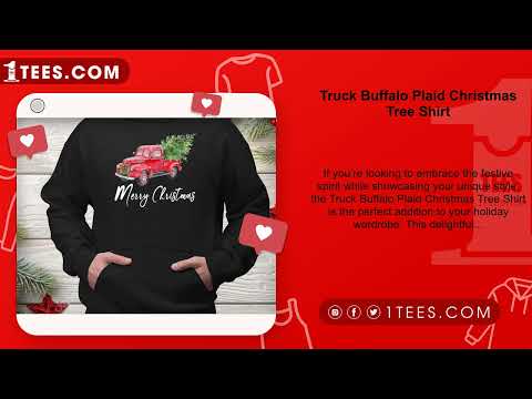 Truck Buffalo Plaid Christmas Tree Shirt