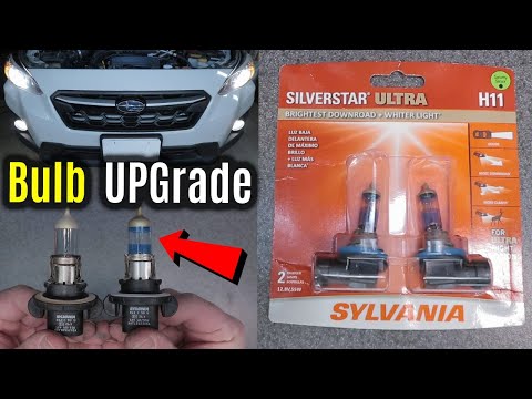 SYLVANIA SilverStar ULTRA H11 Halogen Bulb WHITE | Subaru Crosstrek Headlight UPGRADE