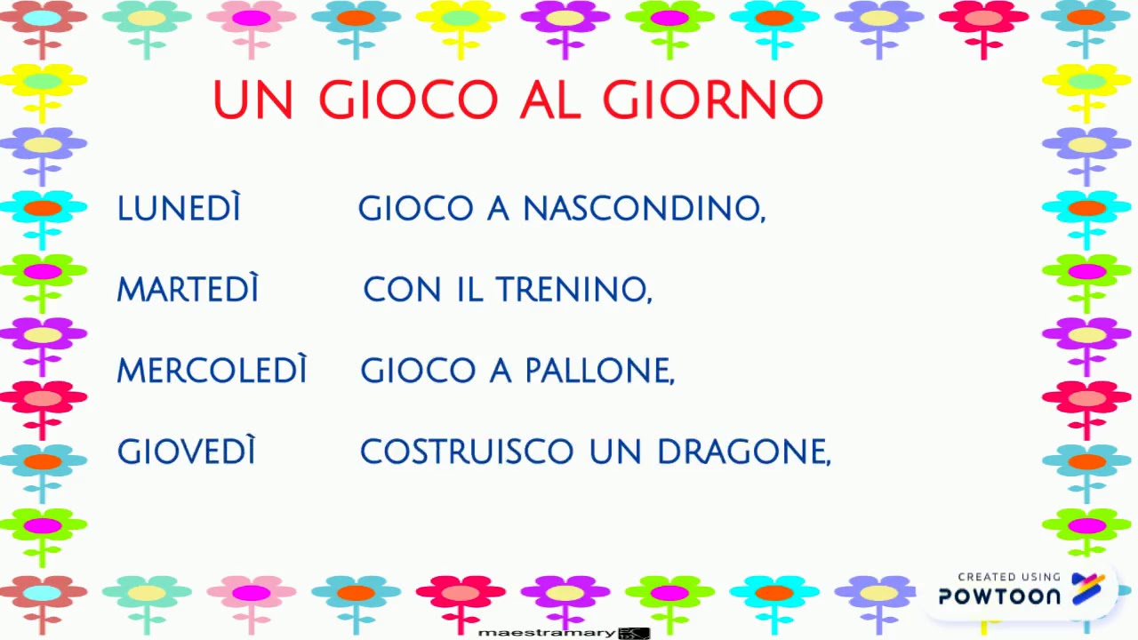 I giorni della settimana