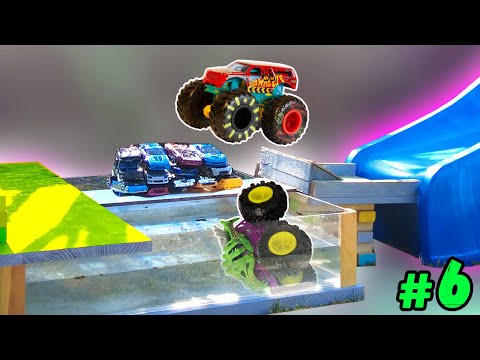 Competition #6: CHAMPIONSHIP '25 Hot Wheels MONSTER TRUCK Racing in the Pool Slide Race Diecast Cars