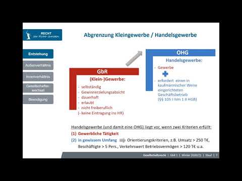 GbR 1 - Formation of the GbR