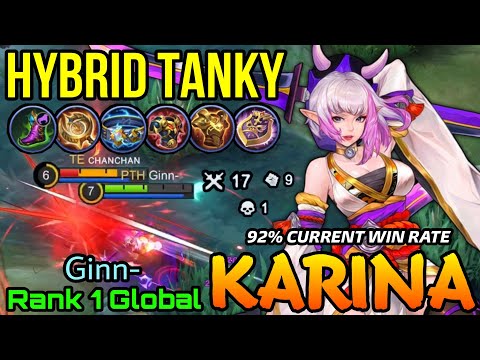 92% Current Win Rate Karina with Hybrid Tanky Build! - Top 1 Global Karina by Ginn- - MLBB