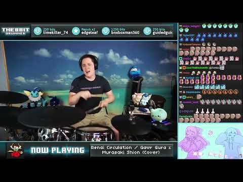 The8BitDrummer // Renai Circulation - (Gawr Gura & Murasaki Shion cover)