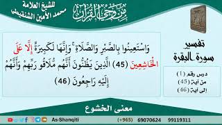 صورة من وحي القرآن - تفسير الآيات من سورة البقرة للشيخ العلامة محمد الأمين الشنقيطي -رحمه الله- مشروع كبار العلماء