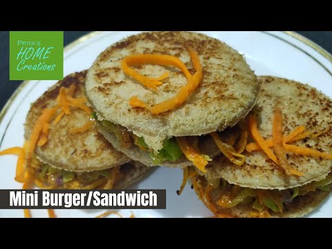Mini Burger / Sandwich| Unique Snack | 5Min Easy Snack...