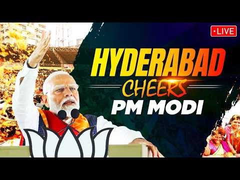 PM Modi participates in a massive public meeting in Hyderabad