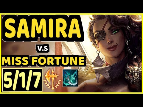 BENJI (SAMIRA) vs MISS FORTUNE - 5/1/7 KDA BOTTOM ADC GAMEPLAY - NA Ranked DIAMOND