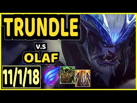 NIGHTBLUE3 (TRUNDLE) vs OLAF - 11/1/18 KDA JUNGLE GAMEPLAY - NA Ranked DIAMOND