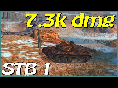 WOT Blitz / STB-1 / 2 frags / 7.3k dmg