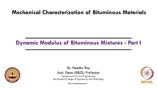 Dynamic Modulus of Bituminous Mixtures - Part I