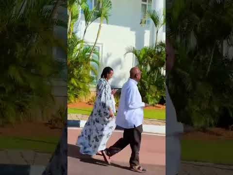 Museveni and Mrs Natasha Karugire at state house Entebbe  #m7 #natashamuseveni