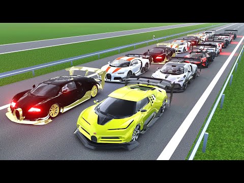 Bugatti EB110 Hommage GTR vs Bugatti GTR Cars at Autobahn