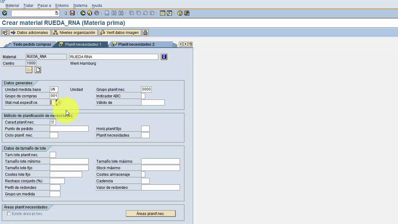 Curso SAP PP - Maestro de Materiales - Caso Práctico