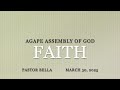 Faith Full Sermon With Pastor Bella