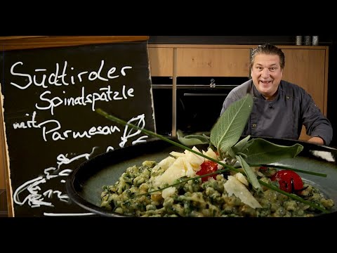 Spinatspätzle Südtiroler Art mit Parmesan - Diese Spätzle machen süchtig! | Das schnelle Gericht