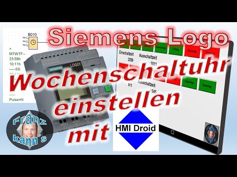 Wochenschaltuhr der Siemens Logo über das HMI Droid Panel einstellen