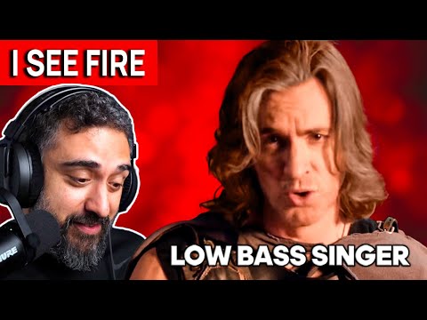 I get hungry; and GEOFF is MANLY- Reaction to I SEE FIRE by Low Bass Singer