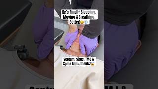 He’s Finally Sleeping, Moving & Breathing Better! Septum, TMJ, Knee & Spine Adjustments #shorts