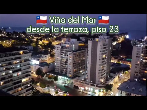 VIÑA DEL MAR desde la terraza piso 23, Región de Valparaíso, CHILE.