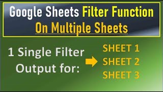 Google Sheets Filter Function on Multiple Sheets