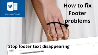 How to fix Footer problems in Microsoft Word