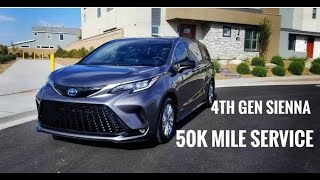 2021-2025 Toyota Sienna Radiator Coolant, Hybrid Inverter Coolant, Transmission, Rear Diff Service