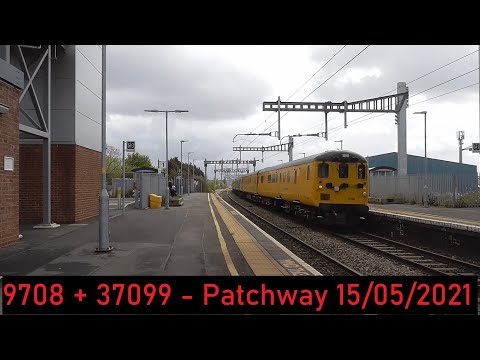Network Rail DBSO 9708 + Colas 37099 passing Patchway - 15/05/2021