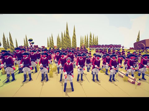300x BRITISH RED COAT ARMY SIEGE SPANISH CASTLE - Totally Accurate Battle Simulator TABS