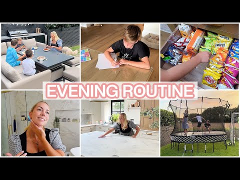 EVENING ROUTINE + AFTER SCHOOL with 3 KIDS | Cleaning, Dinner, Homework + more