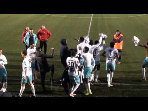 Vreugdedans na een knappe overwinning tegen S P  Hasselt  2 1