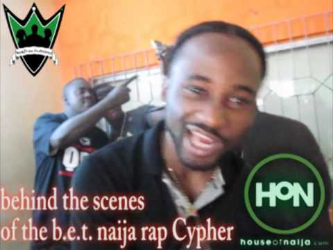 behind the scenes of the b.e.t. naija  rap Cypher Ice Prince, M.I, Modenine, Naeto C, Sauce Kid