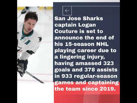 San Jose Sharks captain Logan Couture to end of his 15-season NHL playing career