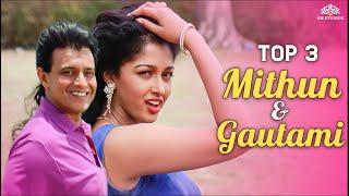 Download lagu ⭐ Top 3 Mithun Chakraborty & Gautami 90s Hits | Kumar Sanu, Kavita Krishnamurthy | Aadmi Songs mp3