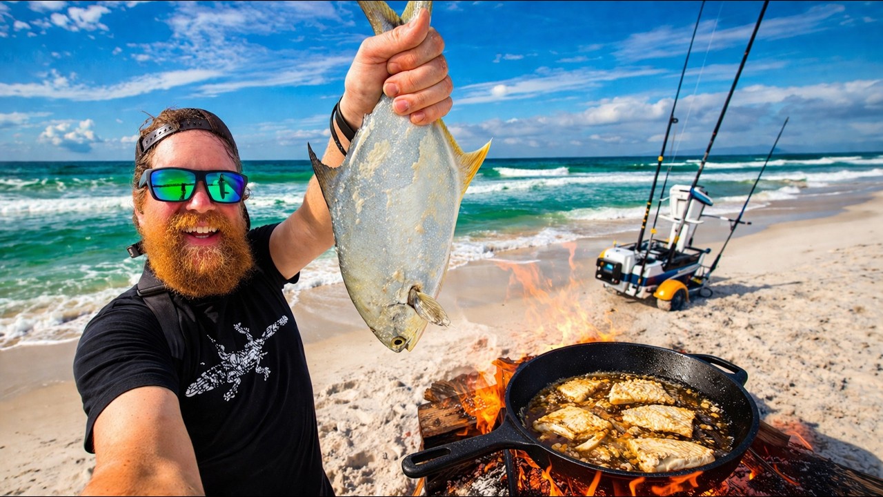 3 Day Pompano Hunt on the Florida Coast Catch and Cook