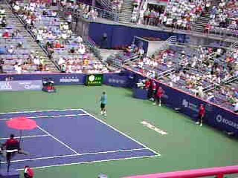 Federer vs Tsonga: first point of the match (Montreal QF 2009)